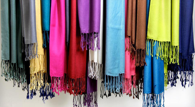 various colors of scarves image