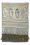 Achillea Gray Bohemian Pashmina Shawl
