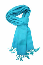 Achillea Aqua Jacquard Pashmina Scarf