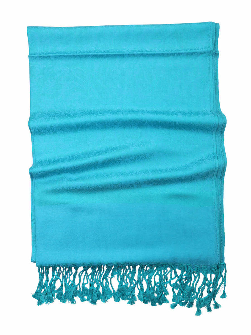 Achillea Aqua Jacquard Pashmina Scarf