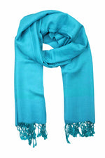 Achillea Aqua Jacquard Pashmina Scarf