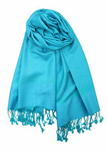 achillea jacquard pashmina aqua