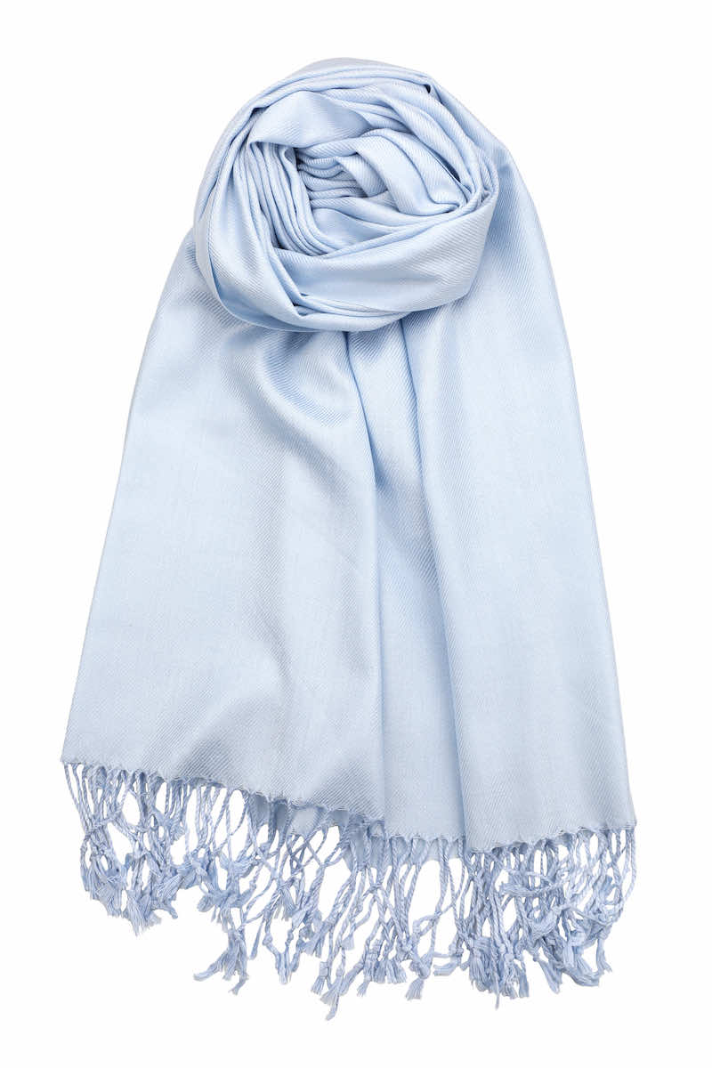 achillea solid pashmina scarf baby blue