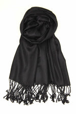 Achillea Black Pashmina Scarf