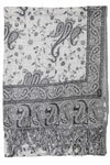 Achillea Black White Reversible Paisley Pashmina