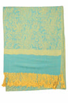 Achillea Blue Yellow Jacquard Pashmina Scarf