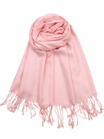 achillea solid pashmina scarf blush pink