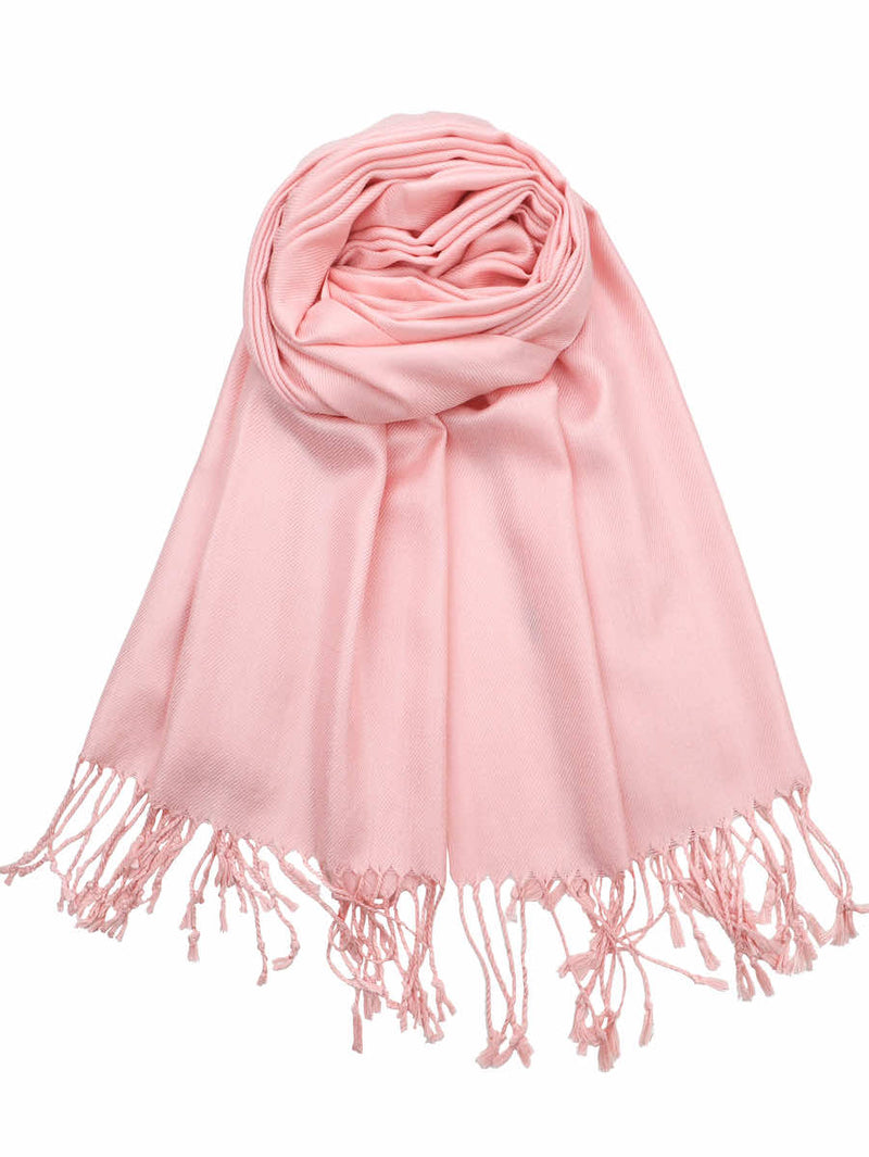 achillea solid pashmina scarf blush pink