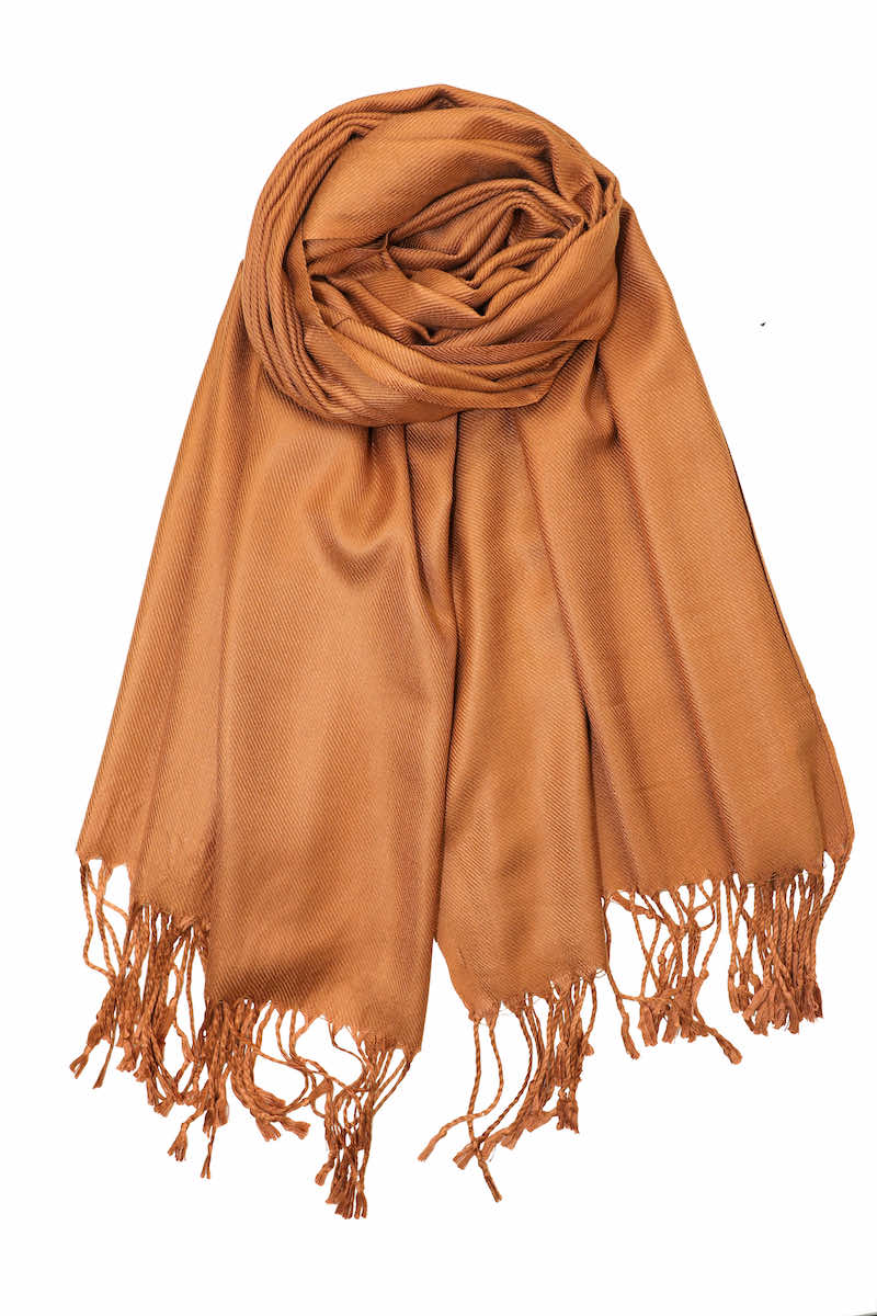 achillea solid pashmina scarf bronze