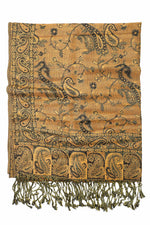 Achillea Bronze Reversible Paisley Pashmina