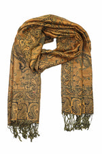 Achillea Bronze Reversible Paisley Pashmina