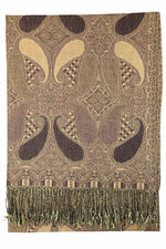 Achillea Brown Bronze Multi Color Paisley Pashmina