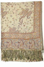 Achillea Brown Reversible Paisley Pashmina