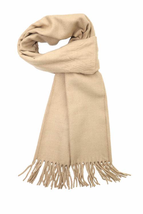 Achillea Camel Color Cashmere Feel Winter Scarf