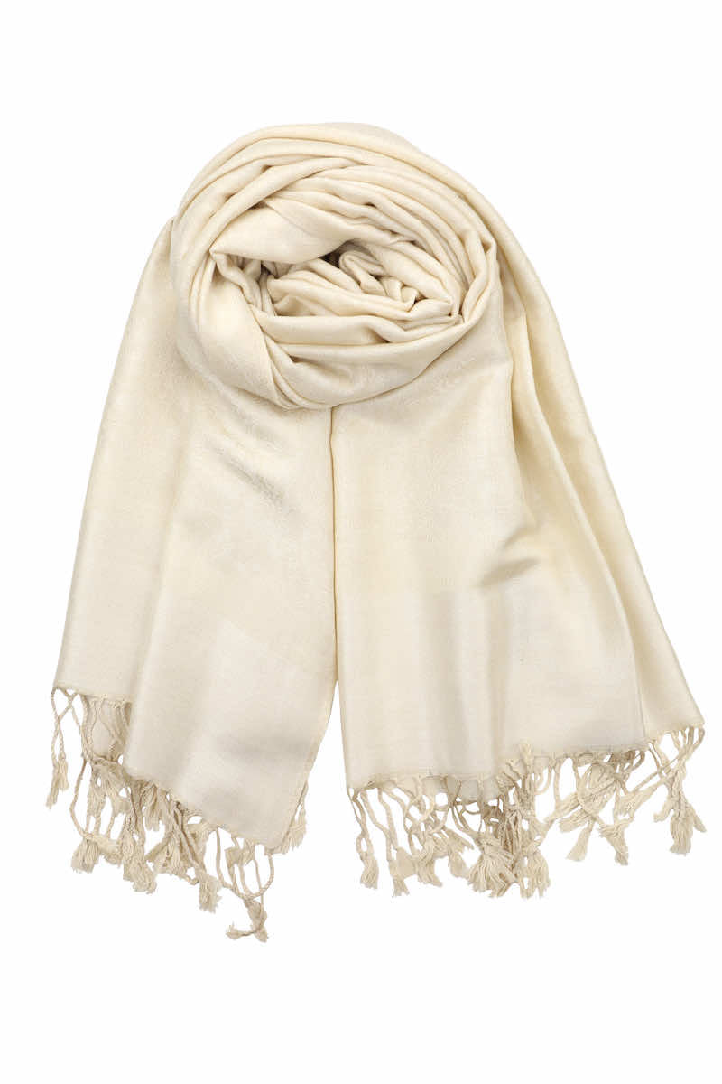 achillea jacquard pashmina cream