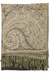 Achillea Dark Brown Big Paisley Pashmina
