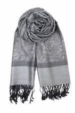 achillea jacquard pashmina dark grey