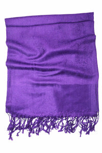 Achillea Deep Purple Jacquard Pashmina Scarf