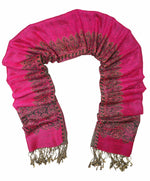 Achillea Fuchsia Border Pashmina Shawl Wrap Scarf