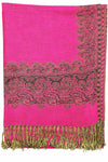 Achillea Fuchsia Border Pashmina Shawl Wrap Scarf