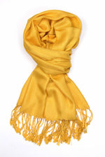 achillea large soft silky pashmina shawl gold