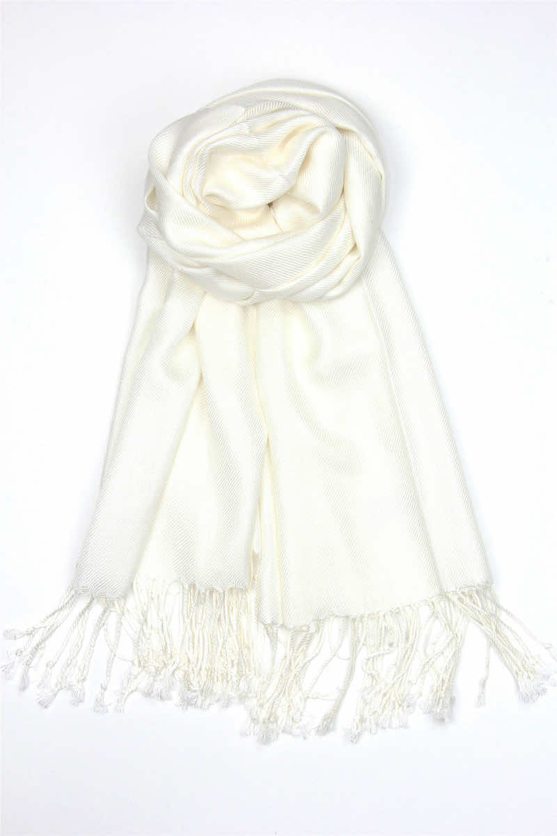 Achillea Ivory Pashmina Scarf