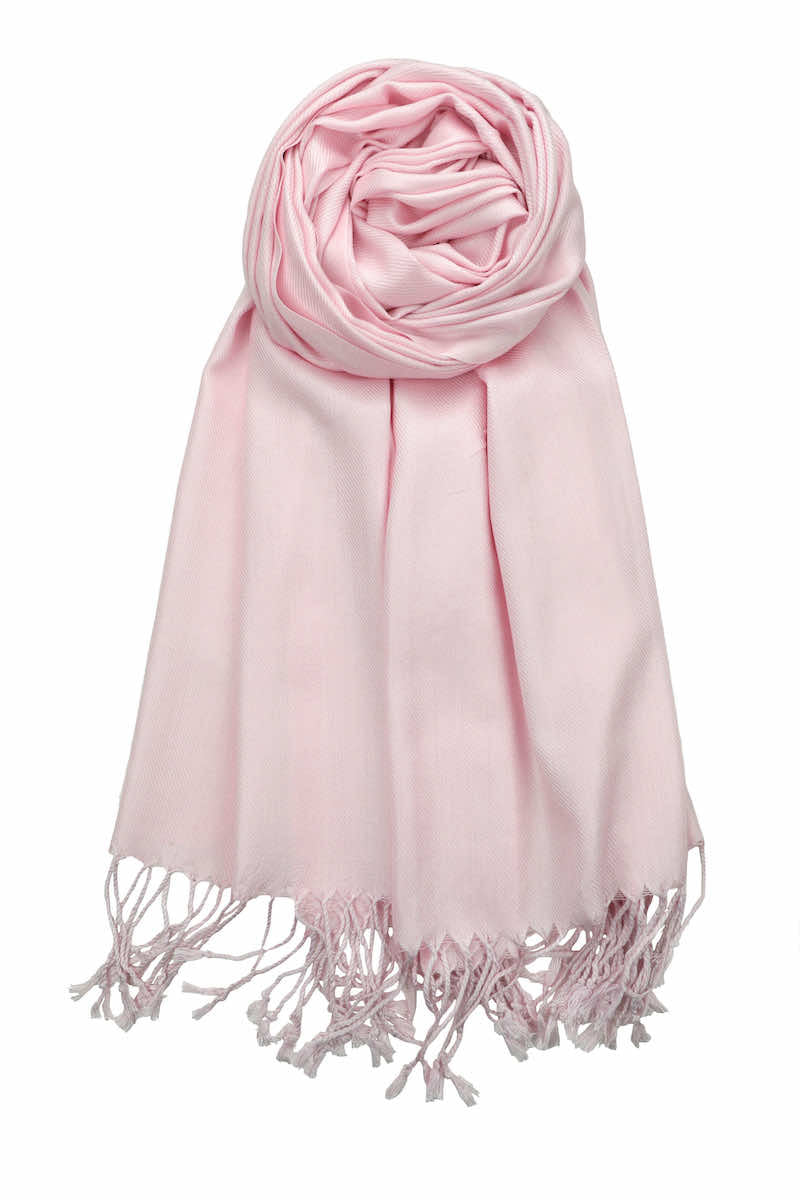 achillea solid pashmina scarf light pink