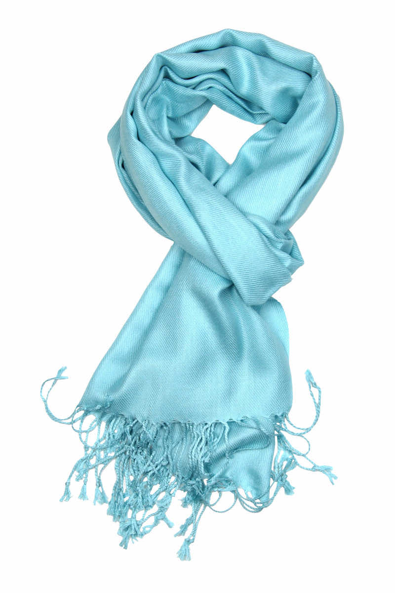 achillea solid pashmina scarf light turquoise