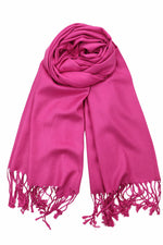 achillea large soft silky pashmina shawl magenta