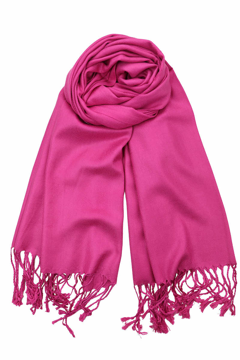 achillea large soft silky pashmina shawl magenta