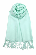 achillea solid pashmina scarf mint green