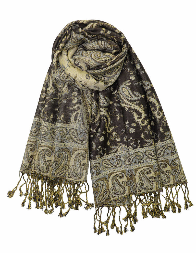 achillea reversible pashmina shawl mocha