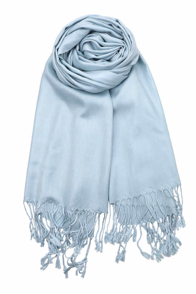 achillea solid pashmina scarf pale teal