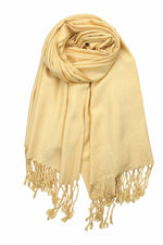 achillea large soft silky pashmina shawl pale yellow