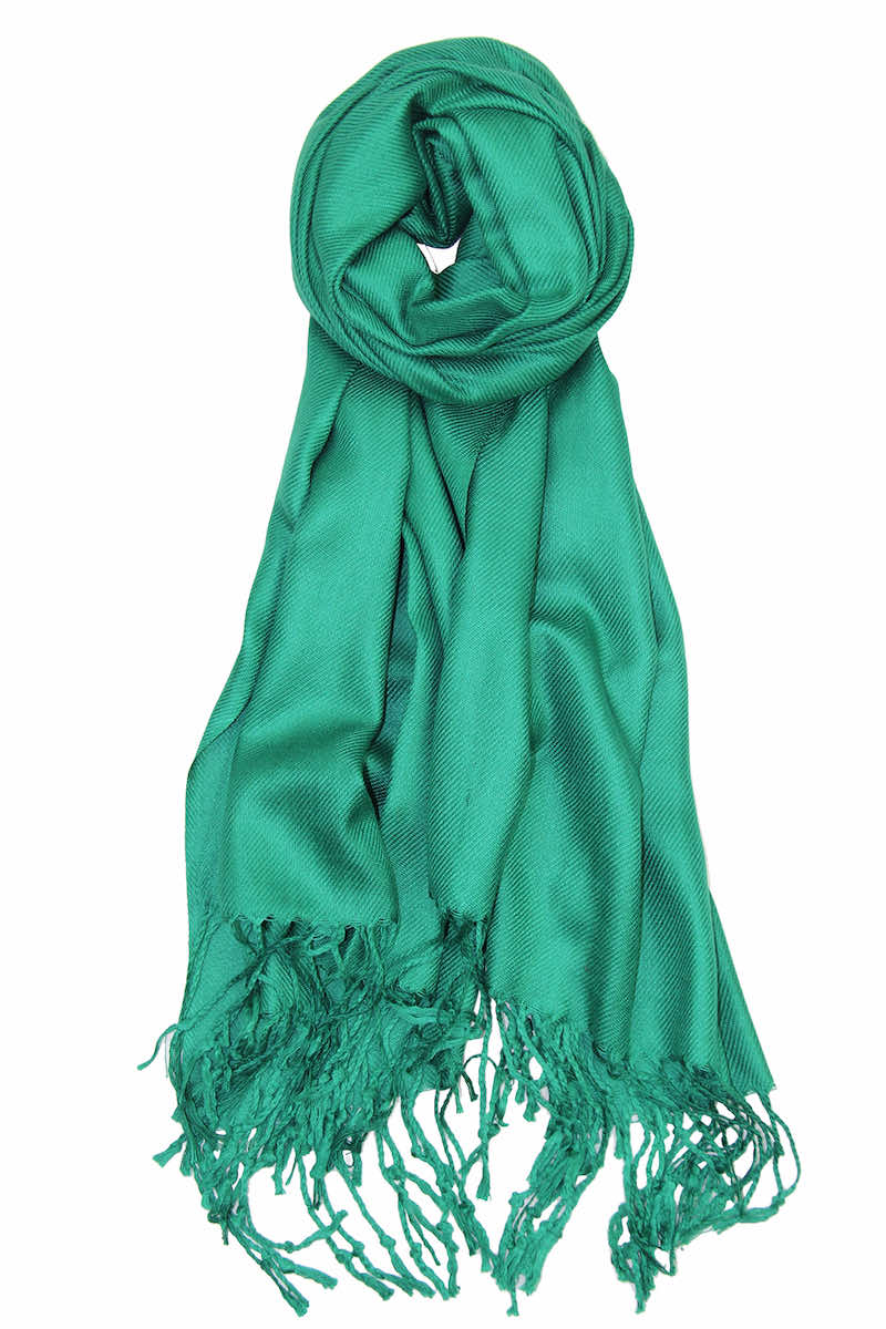 achillea large soft silky pashmina shawl pine green