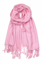 achillea solid pashmina scarf pink