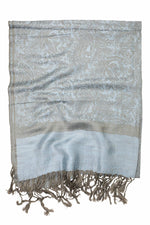 Achillea Powder Blue Jacquard Pashmina Scarf