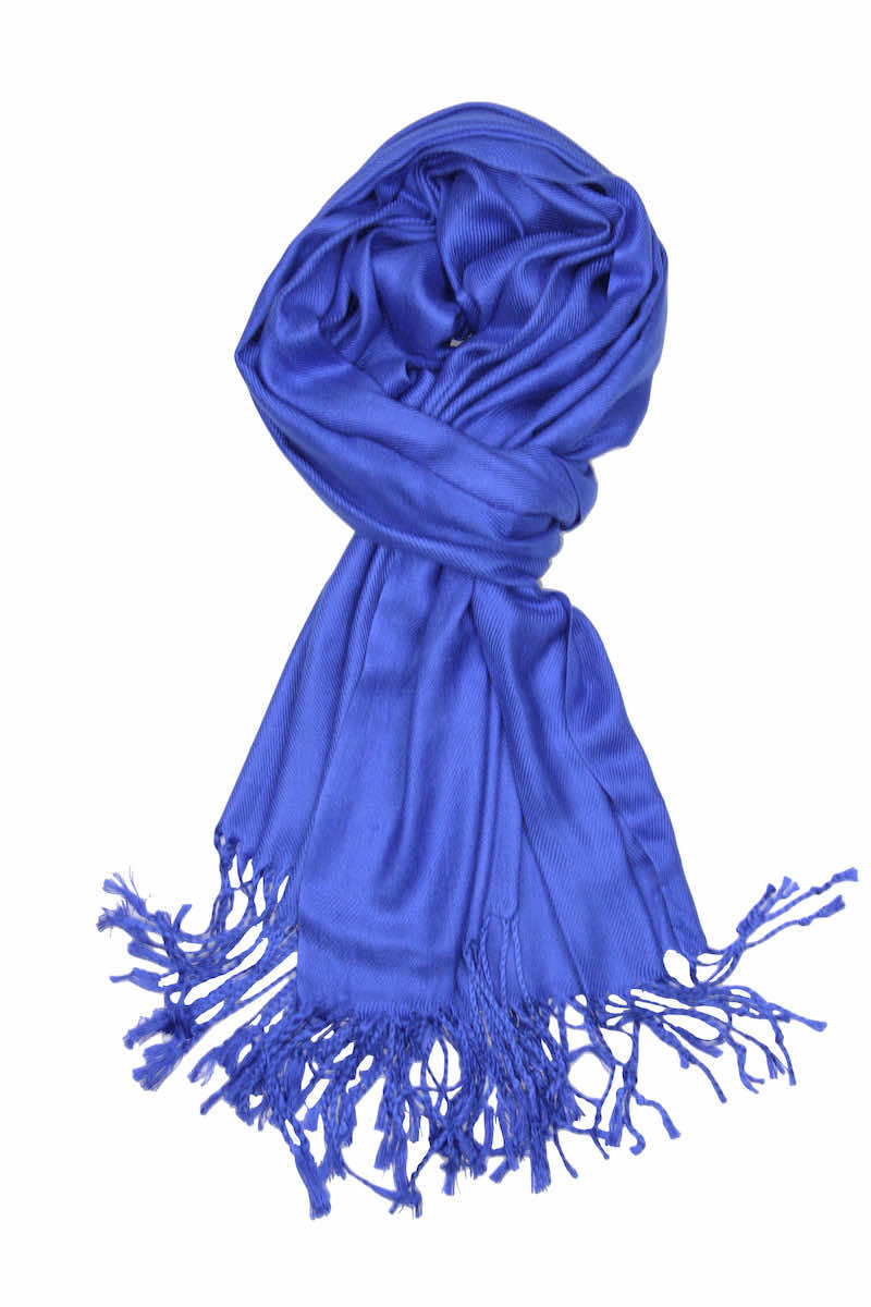 achillea solid pashmina scarf royal blue