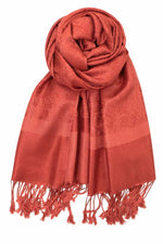 achillea jacquard pashmina rust