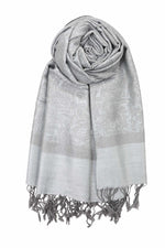 achillea jacquard pashmina silver grey