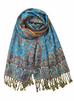 achillea reversible pashmina shawl teal