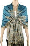 Achillea Turquoise Big Paisley Pashmina