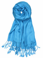 achillea solid pashmina scarf turquoise