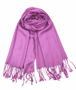 achillea large soft silky pashmina shawl violet