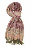 Achillea Violet Reversible Paisley Pashmina