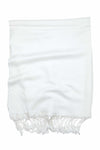 Achillea White Jacquard Pashmina Scarf