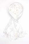 Achillea White Pashmina Scarf