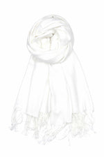 achillea solid pashmina scarf ivory