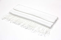 Achillea White Pashmina Scarf