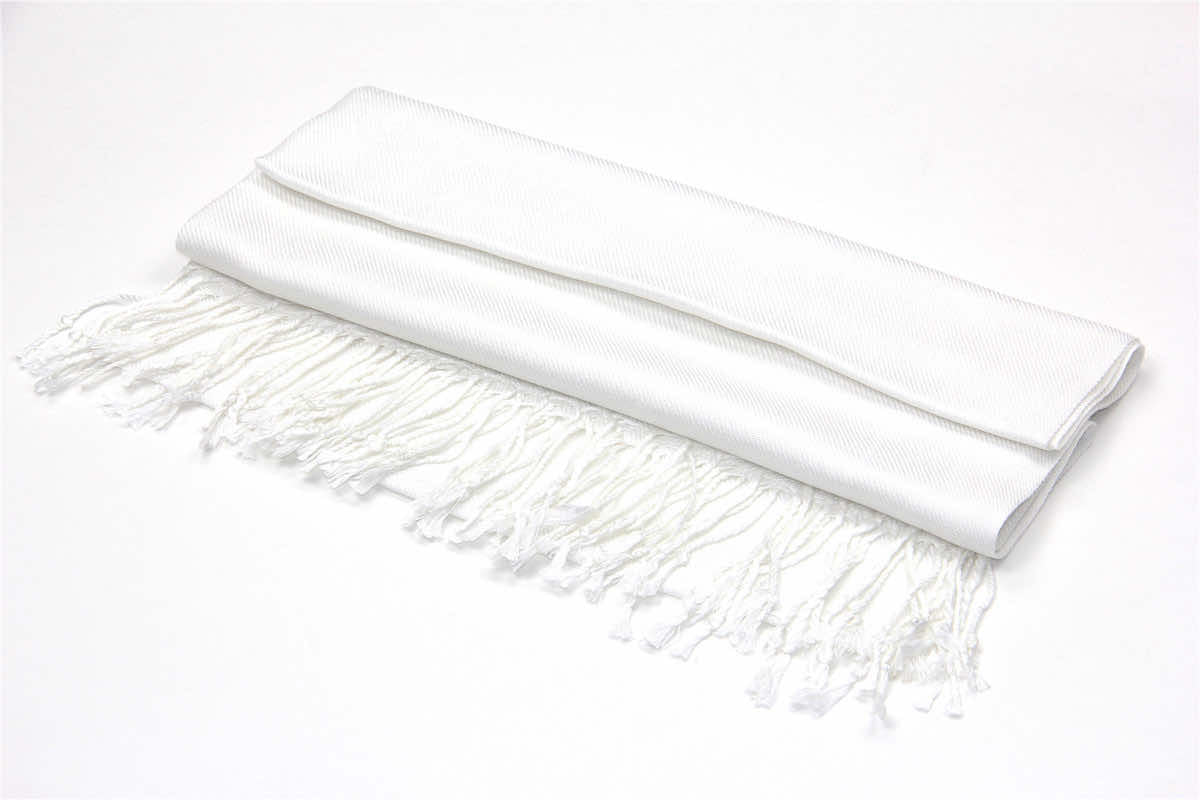 Achillea White Pashmina Scarf